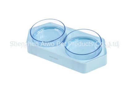 Hexagonal double bowl automatic pet bowl feeder cat water dispenser cat basin dog bowl cat bowl cat supplies water dispenser - Hexagonal Double Bowl -