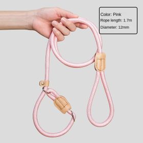 Amazon's best-selling pet products, nylon cat and dog traction rope wholesale - P Chain - Pink (8MM)