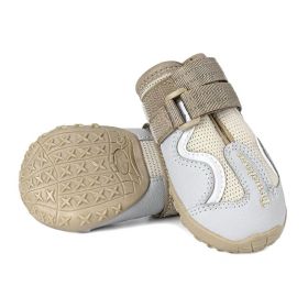 Pet dog walking shoes mesh breathable dog shoes - Grey - Size3-4.5cm