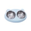 Pet Feeder Bowls for Puppy Medium Dogs Cats - Blue - Pet Supplies