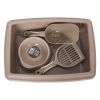 Pet Supplies Set Cat Kitten Dog Litter with Feeder Bowl and Litter Scoop - Brown - Pet Supplies