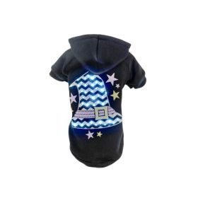 Pet Life LED Lighting Magical Hat Hooded Sweater Pet Costume - Large