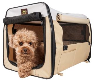 Folding Zippered Lightweight Easy Folding Pet Crate - Large