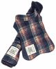 Touchdog 2-In-1 Tartan Plaided Dog Jacket With Matching Reversible Dog Mat - Navy - X-Small