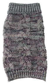 Royal Bark Heavy Cable Knitted Designer Fashion Dog Sweater - Medium