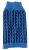 Harmonious Dual Color Weaved Heavy Cable Knitted Fashion Designer Dog Sweater - Small