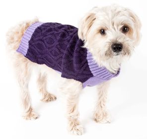 Oval Weaved Heavy Knitted Fashion Designer Dog Sweater - X-Small