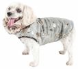 Pet Life Luxe 'Gold-Wagger' Gold-Leaf Designer Fur Dog Jacket Coat - Small
