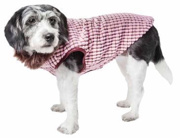 Pet Life Luxe 'Beautifur' Elegant Designer Boxed Mink Fur Dog Coat Jacket - Medium