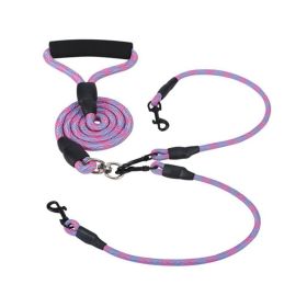 Outdoor No-Tangle Dogs Lead Double Dogs Leash - Pink - Dogs Leash
