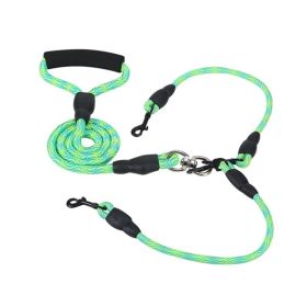 Outdoor No-Tangle Dogs Lead Double Dogs Leash - Green - Dogs Leash