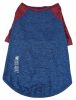 Pet Life Active 'Hybreed' 4-Way Stretch Two-Toned Performance Dog T-Shirt - Blue - X-Small