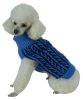 Harmonious Dual Color Weaved Heavy Cable Knitted Fashion Designer Dog Sweater - Small