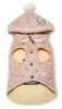 Touchdog Hippie Embellished Designer Sleeveless Pompom Pet Dog Hooded Sweater - Light Pink - Small