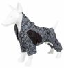 Pet Life Active 'Downward Dog' Heathered Performance 4-Way Stretch Two-Toned Full Body Warm Up Hoodie - Black - X-Small