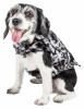 Pet Life Luxe 'Paw Dropping' Designer Gray-Scale Tiger Pattern Mink Fur Dog Coat Jacket - X-Small
