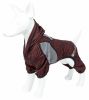 Pet Life Active 'Fur-Breeze' Heathered Performance 4-Way Stretch Two-Toned Full Bodied Hoodie - Burgundy - Medium
