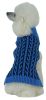 Harmonious Dual Color Weaved Heavy Cable Knitted Fashion Designer Dog Sweater - Small