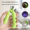 Ai Wo Pet Nail Clipper Cat Nail Pliers Dog Nail Knife LED Light Stainless Steel Nail Grinder Pet Supplies - Cactus White Light Style - Orange - PCS
