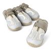 Pet dog walking shoes mesh breathable dog shoes - Grey - Size3-4.5cm