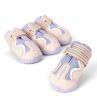 Pet dog walking shoes mesh breathable dog shoes - Purple - Size3-4.5cm