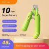 Ai Wo Pet Nail Clipper Cat Nail Pliers Dog Nail Knife LED Light Stainless Steel Nail Grinder Pet Supplies - Cactus White Light Style - Orange - PCS