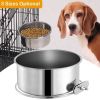 Hanging Food Bowl Detachable Pet Cage Food Water Bowl  - As pic show - L
