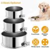 Hanging Food Bowl Detachable Pet Cage Food Water Bowl  - As pic show - L