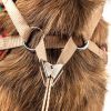 Pet Life Luxe 'Dapperbone' 2-In-1 Mesh Reversed Adjustable Dog Harness-Leash W/ Fashion Bowtie - Large