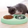 Pet Feeder Bowls for Puppy Medium Dogs Cats - Green - Pet Supplies