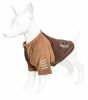 Pet Life Active 'Hybreed' 4-Way Stretch Two-Toned Performance Dog T-Shirt - Brown - Large