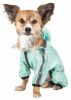 Dog Helios 'Torrential Shield' Waterproof Multi-Adjustable Full Bodied Pet Dog Windbreaker Raincoat - Green - Large