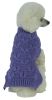 Butterfly Stitched Heavy Cable Knitted Fashion Turtle Neck Dog Sweater - Medium