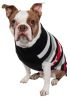 Dog Patterned Stripe Fashion Ribbed Turtle Neck Pet Sweater - Small