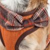 Pet Life Luxe 'Pawsh' 2-In-1 Mesh Reversed Adjustable Dog Harness-Leash W/ Fashion Bowtie - Large