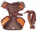 Pet Life Luxe 'Pawsh' 2-In-1 Mesh Reversed Adjustable Dog Harness-Leash W/ Fashion Bowtie - Large