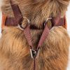 Pet Life Luxe 'Pawsh' 2-In-1 Mesh Reversed Adjustable Dog Harness-Leash W/ Fashion Bowtie - Large