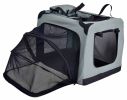 Pet Life 'Hounda Accordion' Metal Framed Soft-Folding Collapsible Dual-Sided Expandable Pet Dog Crate - Grey - X-Small