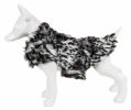 Pet Life Luxe 'Paw Dropping' Designer Gray-Scale Tiger Pattern Mink Fur Dog Coat Jacket - Large