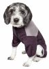 Pet Life Active 'Embarker' Heathered Performance 4-Way Stretch Two-Toned Full Body Warm Up - Brown - Medium