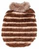 Pet Life Luxe 'Tira-Poochoo' Tiramisu Patterned Mink Dog Coat Jacket - Large
