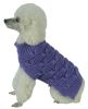Butterfly Stitched Heavy Cable Knitted Fashion Turtle Neck Dog Sweater - Medium