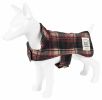 Touchdog 2-In-1 Tartan Plaided Dog Jacket With Matching Reversible Dog Mat - Red - Small