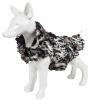 Pet Life Luxe 'Paw Dropping' Designer Gray-Scale Tiger Pattern Mink Fur Dog Coat Jacket - X-Small