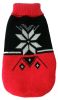 Snow Flake Cable-Knit Ribbed Fashion Turtle Neck Dog Sweater - Large