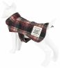 Touchdog 2-In-1 Tartan Plaided Dog Jacket With Matching Reversible Dog Mat - Red - X-Small